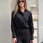Grace Gömlek Bodysuit Siyah