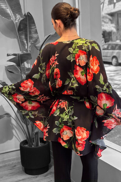cicek desenli kimono