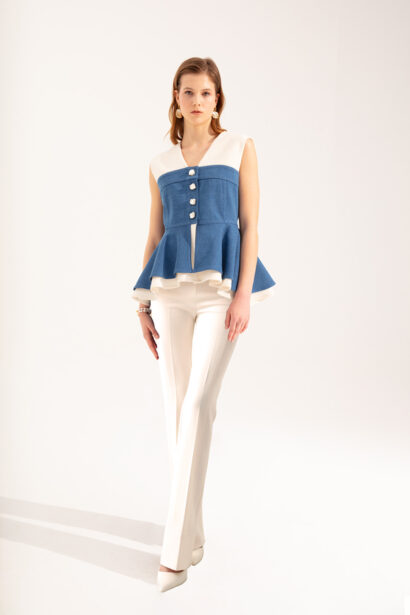 Marine Elegance Takım (Yelek Bluz ve Pantolon)